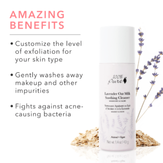 100% Pure Lavender Oat Milk Soothing Cleanser - 40 gr