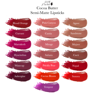 100% Pure Cocoa Butter Semi-Matte Lipstick - Tempest - 4,5 gr