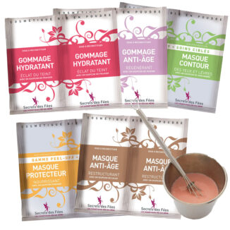 Secrets des Fées Hudpleiepakke med skrubb, 2 masker, visp og måleskje