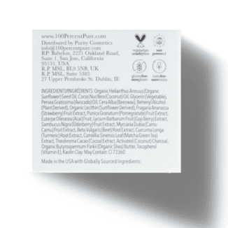 Lip & Cheek tint fra 100% Pure fruktpigmenter swatch cranberry