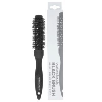 Rund hårbørste med topp profesjonell kvalitet. Dette er en rundbørste i svart metall med et ergonomisk håndtak som er optimalt for føning. waterclouds black brush