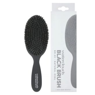 Hårbørste med topp profesjonell kvalitet. Dette er en rundbørste i svart metall med et ergonomisk håndtak som er optimalt for føning. waterclouds black brush