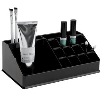 Cosmetic organiser svart med 16 rom