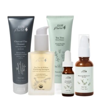 Starterkit for hudpleie for kviser og uren hud, 100% Pure. Det du trenger for å fet hud også