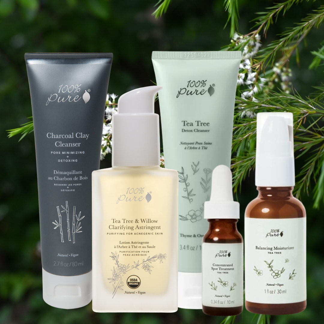 Starterkit for hudpleie for kviser og uren hud, 100% Pure. Det du trenger for å fet hud også