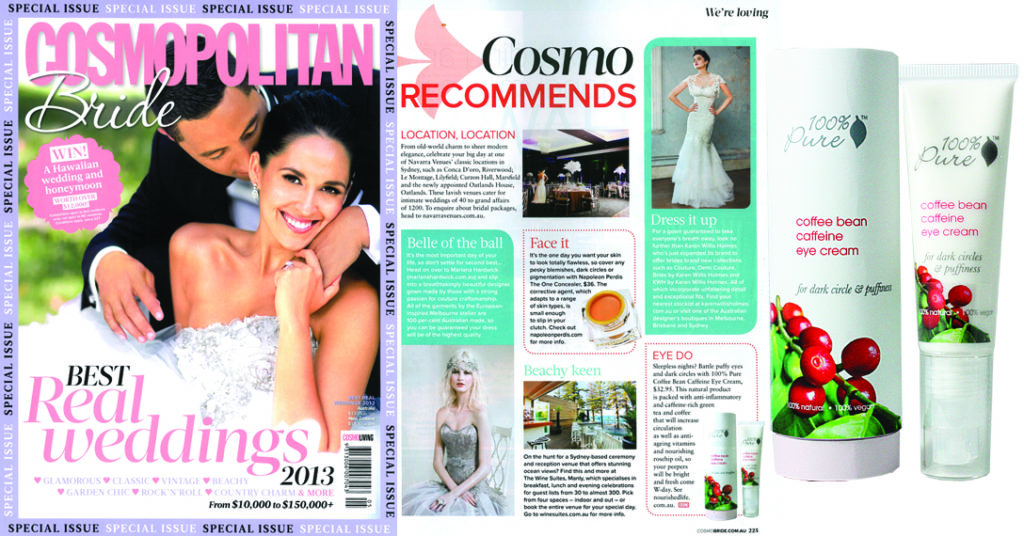 Coffee bean caffeine Eye Cream fra 100% Pure award winner