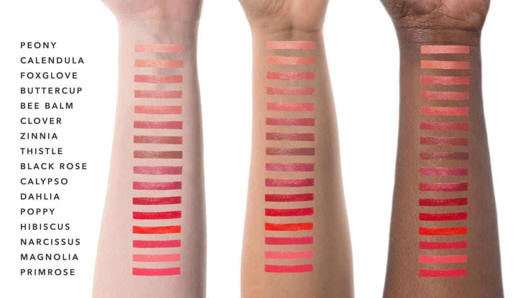pomegranate oil lipstick swatches