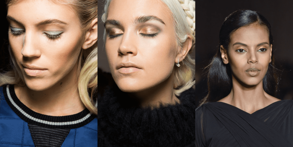 smokey eyes with shimmer gold