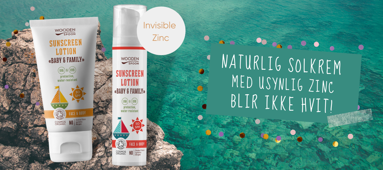 Wooden Spoon naturlige solkremer med invisible zinc