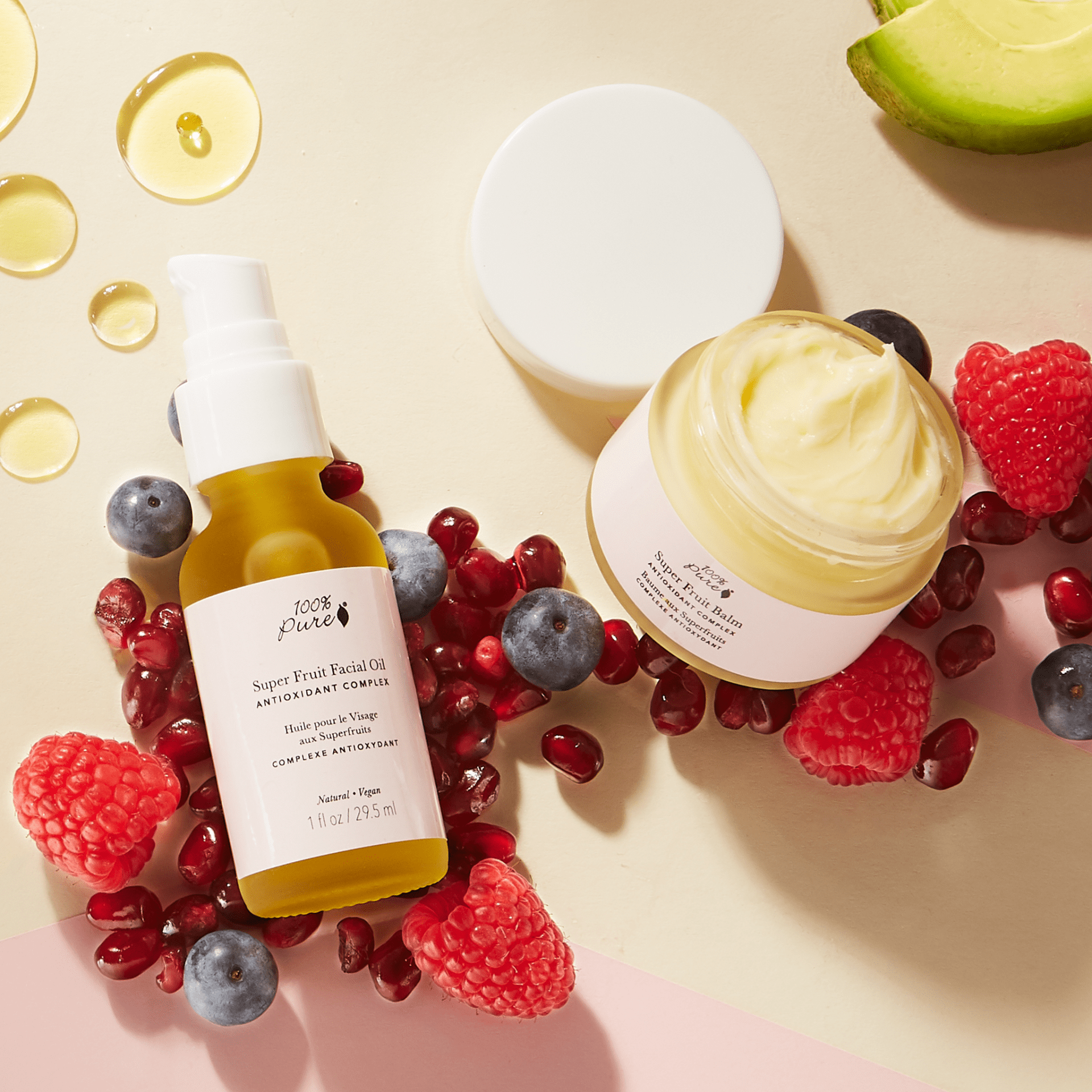 100% Pure Super Fruit Facial Oil ansiktsolje for tørr og dehydrert hud