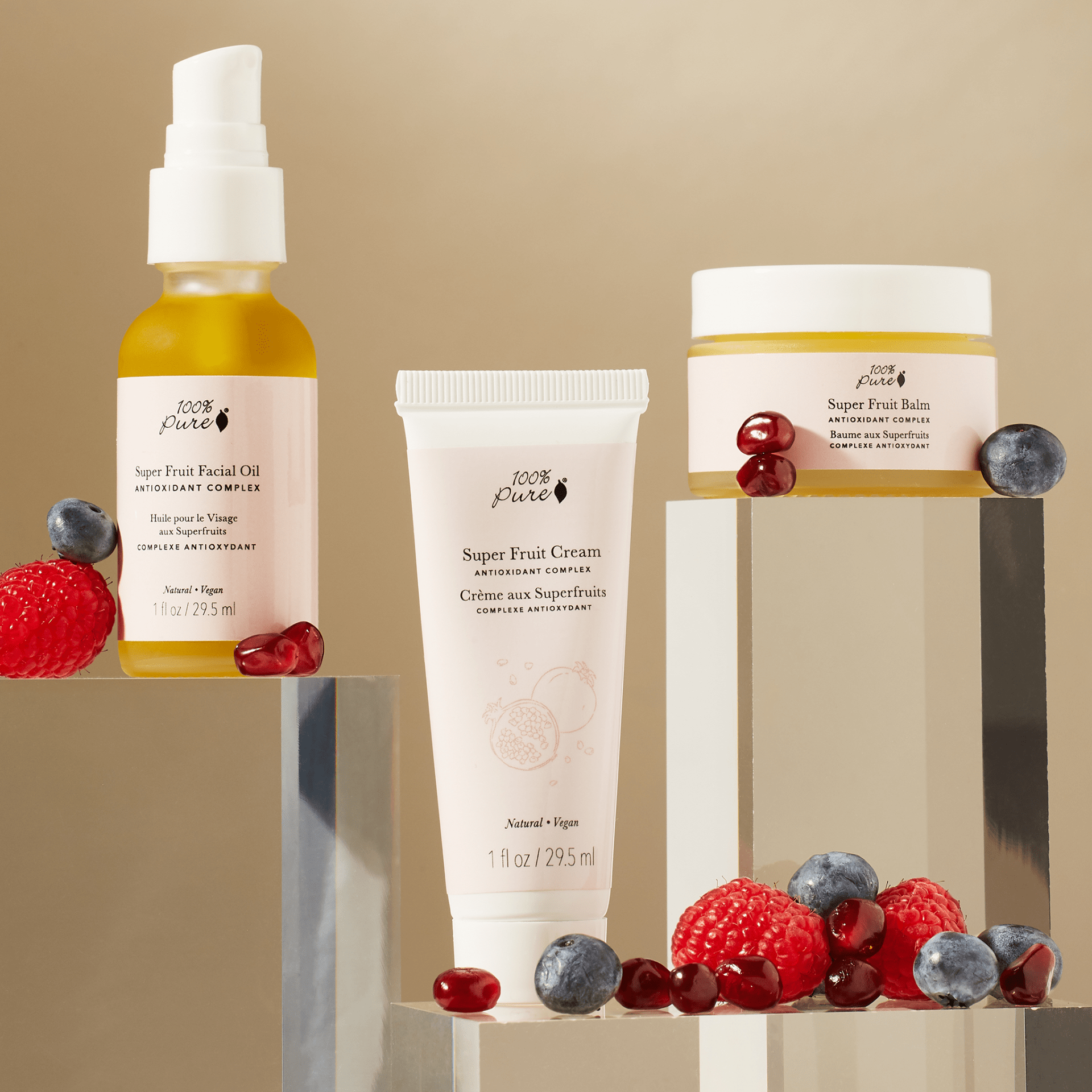 100% Pure Super Fruit Facial Oil ansiktsolje for tørr og dehydrert hud