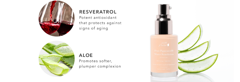 water foundation 100% Pure for moden og tørr hud