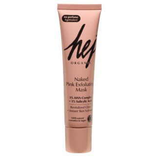 pink exfoliating mask hej organic