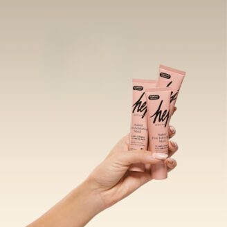 pink exfoliating mask hej organic