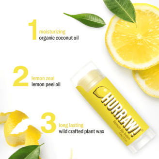 Hurraw lemon lip balm