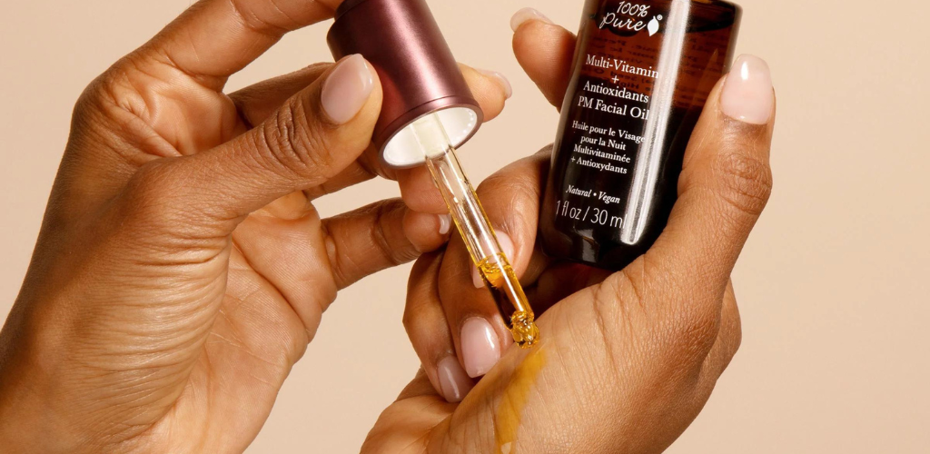 100% Pure Multivitamin + anti oxidant PM facial Oil kollagenproduksjon