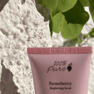 100% pure strawberry brightening scrub