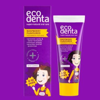 ECODENTA “KAKĖ MAKĖ” Raspberry flavoured toothpaste, 0+ år naturlig tannkrem