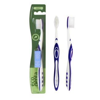 Ecodenta toothbrush - extra soft blålilla farge