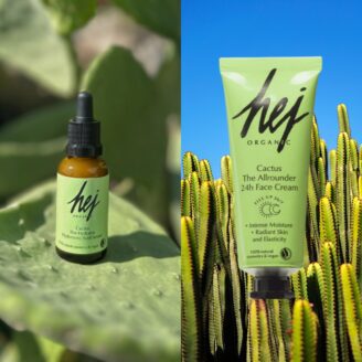 hudpleiepakke duo hej organic hyaluronic acid serum og allrounder cream