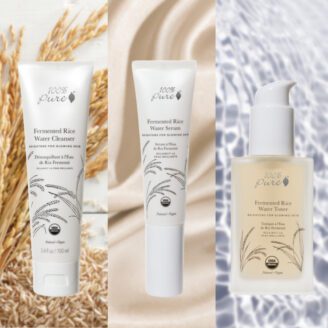 Hudpleiepakke trio fermented rice water fra 100% pure