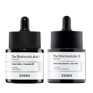 cosrx hudpleiepakke niacinamide og hyaluronic acid serum duo