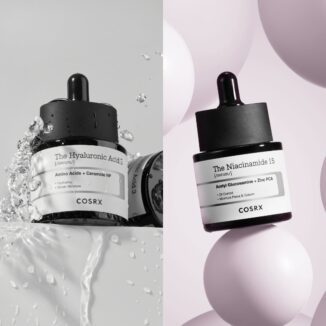 cosrx hudpleiepakke niacinamide og hyaluronic acid serum duo