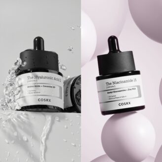 cosrx hudpleiepakke niacinamide og hyaluronic acid serum duo