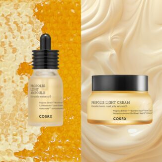 cosrx hudpleiepakke duo med propolis for å gi intensiv fuktighet og berolige huden