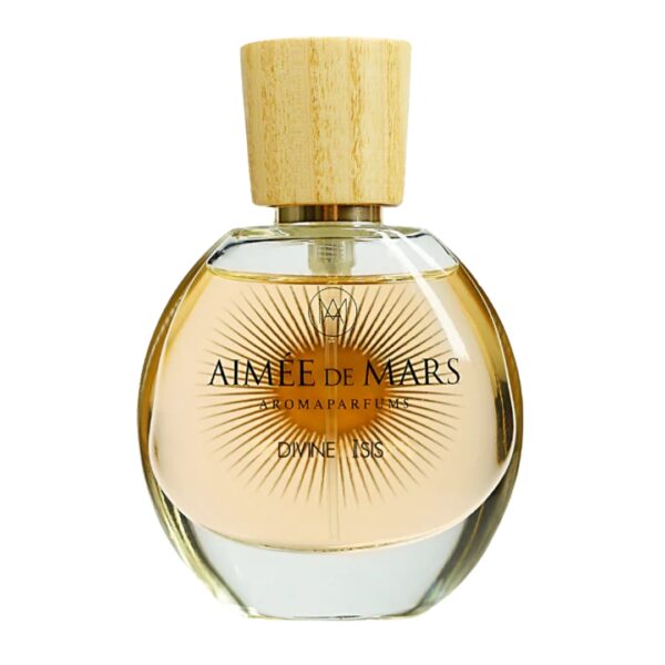 Divine Isis Eau de Parfum – en naturlig parfyme med duft av mandel, ylang-ylang og vanilje. Vegansk, Cosmos-sertifisert og laget i Frankrike.