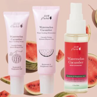 Watermelon Cucumber Fuktighetsgivende Trio – Serum, Krem og Mist