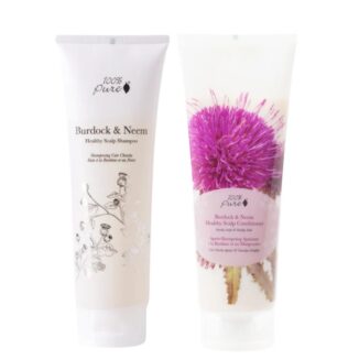 burdock neem shampoo og balsam 236ml + detangler 54ml