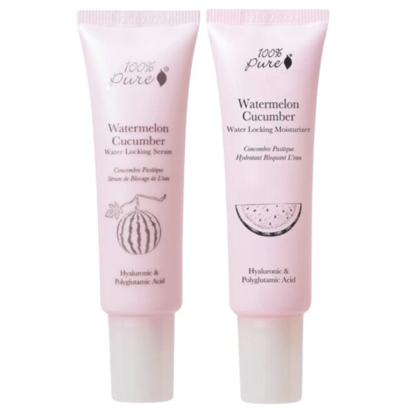 watermelon cucumber duo serum + krem 100% pure