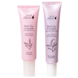 blck tea grass jelly duo serum + fuktighetskrem 100% pure