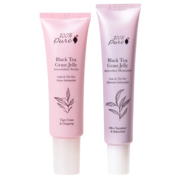 blck tea grass jelly duo serum + fuktighetskrem 100% pure