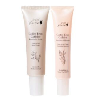 hudpleiepakke duo coffee bean serum + moisturizer 50ml 100% pure