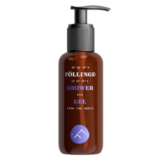 Follinge Shower gel. Mild dusjsåpe med frisk duft og mykt skum. Renser huden skånsomt uten å tørke ut. pH-tilpasset og ideell for daglig bruk.