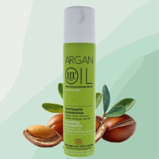 Ultrafin arganolje-mist som gir fukt, glans og beskyttelse. Kan brukes i hår, ansikt og på kropp. Med UV-beskyttelse.