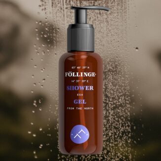 Follinge Shower gel. Mild dusjsåpe med frisk duft og mykt skum. Renser huden skånsomt uten å tørke ut. pH-tilpasset og ideell for daglig bruk.