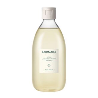Avslappende kroppssåpe med lavendel og marjoram. Aromaterapeutisk body wash som renser huden og gir ro og velvære i dusjen.