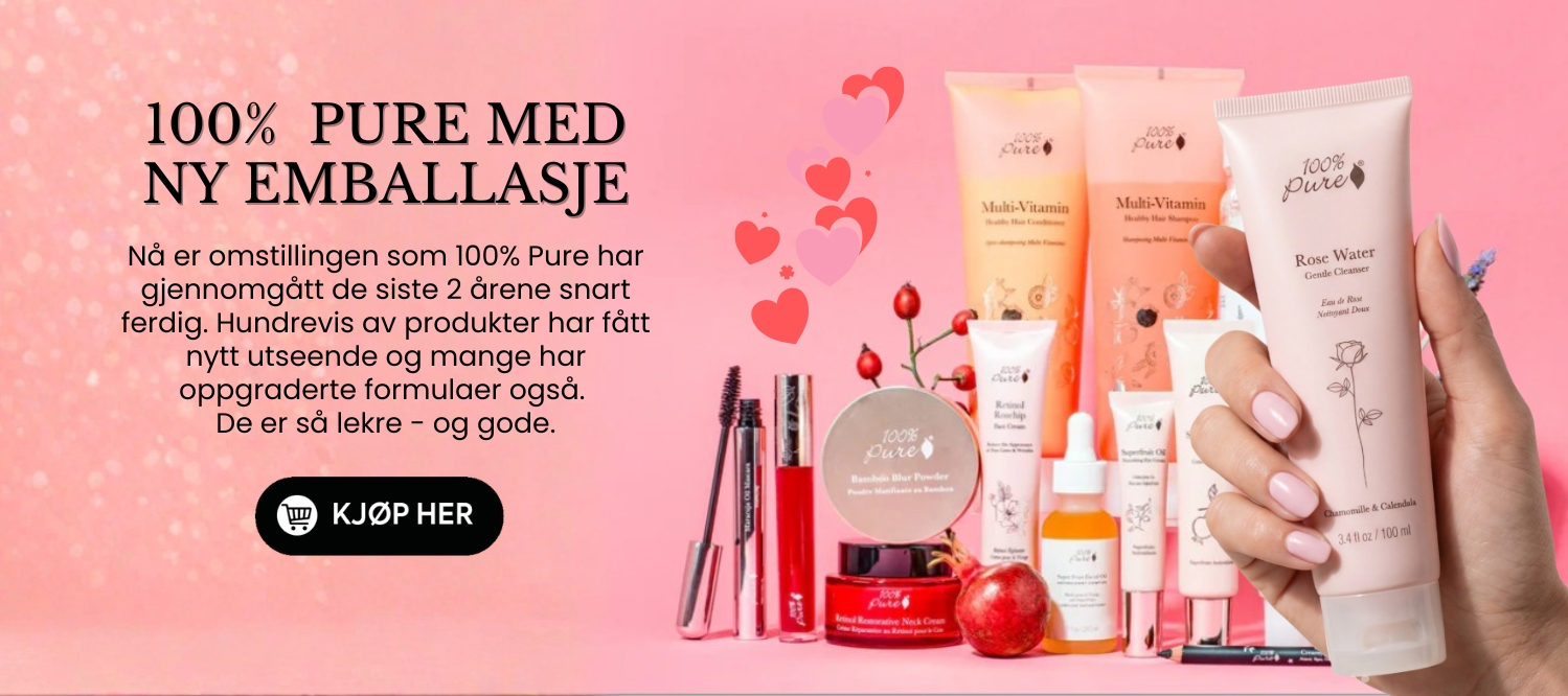 Har du sett omstillingen som 100% Pure har gjernnomgått. Nå er nesetn alt byttet ut.